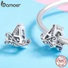 925 Sterling Silver Letter Vintage A à Z 26 Lettre Charms Ajouré CZ Alphabet Perles Fit Charm Bracelet BSC030