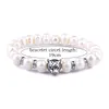 Beaded Strands Design Silver Plated Buddha Leopard Head Bracelet Men Fashion High Quality Natural Pearl Bracelets For Women Pulseras Hombre