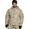 Erkek Ceketler Askeri Üniforma Erkekler Polar Ceket Taktik Takım Camo ABD Ordusu Giyim Savaş Ceket + Pantolon Avcılık Giyim Pantolon + Pedleri
