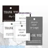 Etiqueta colgante personalizada, etiqueta de agradecimiento, producto gracias, etiquetas de logotipo de ropa/tarjetas de felicitación de serie negra