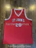 Costume Costume Chris Chris Mullin # 20 St Johns Redman Tempestade Vermelha Jersey Homens Mulheres Juvenil Basketball Jerseys XS-6XL