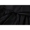 Czarny Peter Pan Collar Sukienka Kobiety Z Długim Rękawem Oversized Koreański Streetwear Luźne Suknie Vintage Eleganckie pomarszczone Vestidos 210515