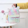 Coloré Fourrure Licorne Étudiants Sac À Dos Sirène Paillettes Enfants Sacs D'école Mini Sac À Dos pour Adolescent Filles Livre Sac X0529