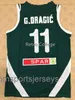 # 11 Goran Dragic Slovenië Eurobasket 2011 Trikot Camiseta Topkwaliteit basketbal jersey gestikt Custom Any Number Name