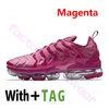 2023 Cushion Vapors Tn Plus Löparskor för män Designer Bubblegum Yolk Hot Pink Fresh Knicks Magenta Black Royal Rainbow Herr Dam Sneakers Sneakers Maxes Stl 36-45