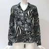Blusa mujer leopardo serpiente cadena impresión vintage blusas casual oficina camisa más tamaño damas tops blusas mujer 210508