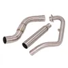 Motorcycle Exhaust System For Zontes ZT310R 310T 310X Until 2021 Front Link Pipe Stainless Steel Set Non-destructive Installation Escape