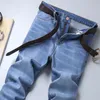 Jeans da uomo di alta qualità leggero dritto in cotone elasticizzato denim elasticizzato 2021 primavera ed estate marchio di moda giovanile Thin2863