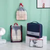 Sacs de rangement organisateur de voyage 4 pièces ensemble valise portable bagages emballage vêtements chaussures soutien-gorge cosmétique pochette bien rangée