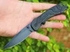 Nowy 1100 Kieszonkowy Nóż 3CR13Mov Black Tled Drop Point Blade ABS + Uchwyt blach ze stali nierdzewnej z pudełkiem detalicznym