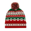Cangze novo chapéu de Natal de malha lenço terno esfera de lã bonito pai-criança conjunto