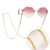 Chaîne de lunettes à maillons cubains simples pour hommes et femmes, chaîne faciale en acier inoxydable, porte-lunettes, cordons de lunettes de soleil, lanière