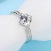 Gorgeous 925 Silver Heart Shape Hollowed Out Moissanite Ring 4 Claws Engagement Anniversary Ring 1CT Round Excellent Cut