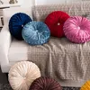 Poduszka/poduszka dekoracyjna styl europejski Rzuć luksusowa aksamitna poduszka plisowana ręcznie robiona okrągłe poduszki z dyni m68e