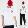 Chinese Style Embroidered Cock Men's T-shirt Summer Cotton Short Sleeve Hip Hop Casual Tees Tops