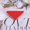 3.6*2.2cm Metal Triangle Letter Brooch Suit Lapel Pin for Gift Party Fashion Jewelry Accessories 3 Colors Wholesale Price