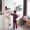 Animaux de bande dessinée Porte Autocollants Ours Polaire Singe Éléphant Sticker Mural pour Enfants Chambre Art Vinyles Décoratifs pour Murs Amovible 210420