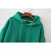 Winter Japanse Mode Vrouwen Fleece Oversized Hoodie Sweatshirts Rode Hooded Jasje Dames Pullovers voor Vrouwelijke 210607