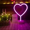 Lampes de table Veilleuse avec base Néon LED Cactus Modélisation Lumières Décoration de vacances pour intérieur Maison Chambre Salon CadeauxTable TableTab