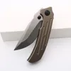 Smke Knives Custom Norsem Flipper Pocket Pocket Складное складное нож Satin Dc53 Бронзовый бронзовый