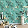 Обои Ручной росписью Nordic Tropical Leaves Custom Famural Home Decor PO Обои Спальня Самостойкая 3D Обои