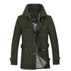 Men039S Trench Coats Coat Men Windbreaker Sprężyna w rozmiarze Sprężyna i jesienna kurtka Slim Youth Long Cotton Will225876242