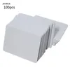 حقائب المجوهرات، حقائب 100 بريميوم أبيض فارغ نفذجة بطاقات معرف PVC البلاستيك طباعة الوجهين