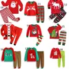 INS Комплект детской одежды для мальчиков и девочек Рождественский костюм Санта-Клауса Пижамы Детские осенние топы с длинными рукавами Брюки с принтом 2 шт. Xmas9878157