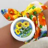 Projektant Luksusowe Zegarki Marka SHSBY Design Design Design Flower Cloth Wrist Moda Kobiety Sukienka Wysokiej Jakości Zegar Tkaniny Słodkie Dziewczyny