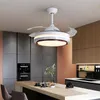 Ceiling Fans 86LIGHT Modern Fan Lights Invisible Blade With Remote Control 3 Colors LED For Home Dining Room Bedroom Restaurant