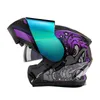 Motorfiets helmen Volledige gezicht Casco Moto Flip Up Helm Mannen Vrouwen Modulaire Open Visor Beschermende tandwielen van de weg