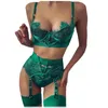 Women's Sleepwear Woman Sexy Lingerie Set Ladies Eyelashes Lace Stitching Temptation Pajamas Lenceria Sensual Mujer235D