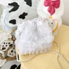 HBP Design borsa a busta da donna anello borsa color caramello moda bianca spalla singola regalo diagonale selvaggio in vita piccola