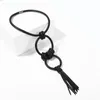 Подвесные ожерелья винтажный стиль женщин из ручной работы женские силиконовые аксессуары Colthes Classic Sweater Chains Jewellery для вечеринки