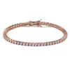 bracelet Hip Hop 18K Gold Plated Bracelets Jewelry Luxury Fashion Men Women 3mm Bling Zircon Tennis Bracelets2082325