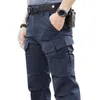 Pantalon Cargo militaire décontracté de ville, pantalon militaire élastique d'extérieur pour hommes, Slim, nombreuses poches, imperméable, résistant à l'usure, pantalon tactique