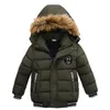 Giacche 2-6Y Toddler Baby Boys Giacca invernale russa con cappuccio Spessa calda Giù per capispalla per bambini Pelliccia Cappotti per bambini Abbigliamento1