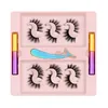 Ciglia finte morbide senza colla senza colla 6 paia Set di ciglia finte 3D magnetiche lunghe naturali spesse con magnete eyeliner liquido ciglia pinzette accessorio trucco per occhi DHL