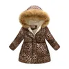 Kids clothes winter coat girl printed long cotton padded girls jackets hooded windproof thick warm children outerwear 15 colors 210713