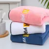 Coral velvet bath towels thicken water absorption Embroidered beach towel Plain colors beauty salon blanket wmq858