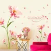Verwijdert muurstickers romantische bloemen tussen de warme slaapkamer achtergrond decoratieve stickers meubel muursticker 210420