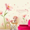 Enlève les autocollants muraux Fleurs romantiques entre les autocollants décoratifs de fond de chambre chaude Sticker mural pour meubles 210420