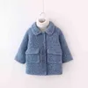 Mädchen Mantel Kinderjacke Unterwäsche plus Samt verdicken Warme Winter Herbst Schule Baumwolle Tops Fleece Kinderbekleidung 211204