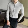 Бизнес Повседневная клетчатые рубашки мужские Длинные рукава Slim Fit Формальные Платье Рубашки Британский Стиль Офис Социальная партия Блуза Chemise Homme 210527