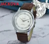 Montre de Luxe Erkek Basit Tasarımcı Kuvars Hareketi Buzlu Out İzle Deri Kayış Saatler 40mm Lüks Moda Safir Başkanı Erkekler Saatı Femme Reloj