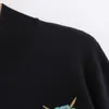 Vintage Woman National Style Embroidery Sweater Fashion Ladies Autumn Long Sleeve Knitwear Female Casual Knitted Top 210515