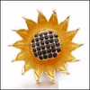 Klamry Haczyki Odkrycia biżuterii Komponenty Gadżet Rhineston Gadżet Złote 18 mm Snap Button Zapięcie Słoneczniki Uroki do snapów Dostawcy Dostaw