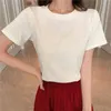 プラスサイズのファッションTシャツOPオールマッチEE緩いピンクの女性EES  - 半袖ラウンドネック夏の女性210507