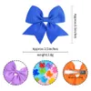 جديد 3.5 "pinwheel الشعر الانحناء مع مقاطع للبنات الاطفال الأميرة الصلبة grossgrain الشريط الانحناء دبوس الشعر اكسسوارات للشعر