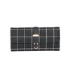Kvinnor Lång plånbok Designers Purse 2021 Fashion Coin Purses Lady Card Holder Metal Arrow Retro Frosted Tri-Fold Broderi Thread Multi-Function Clutch Bag